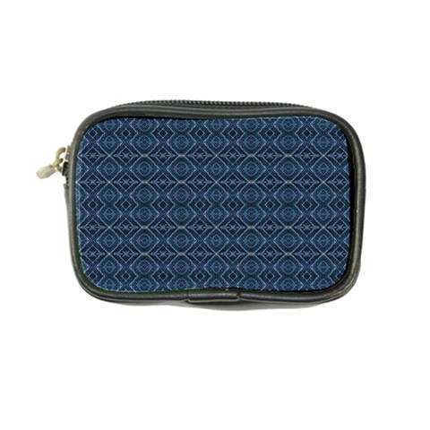 Blue Diamonds Motif Fancy Pattern Design Coin Purse from ArtsNow.com Front
