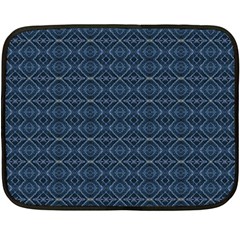 Blue Diamonds Motif Fancy Pattern Design Fleece Blanket (Mini) from ArtsNow.com 35 x27  Blanket Front