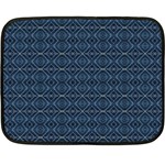 Blue Diamonds Motif Fancy Pattern Design Fleece Blanket (Mini)