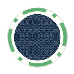Blue Diamonds Motif Fancy Pattern Design Poker Chip Card Guard (10 pack) from ArtsNow.com Front