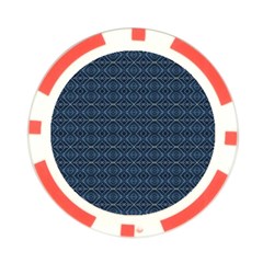 Blue Diamonds Motif Fancy Pattern Design Poker Chip Card Guard (10 pack) from ArtsNow.com Back