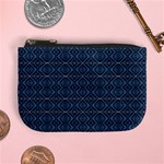 Blue Diamonds Motif Fancy Pattern Design Mini Coin Purse