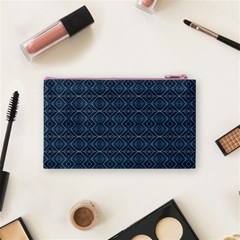 Blue Diamonds Motif Fancy Pattern Design Cosmetic Bag (Small) from ArtsNow.com Back