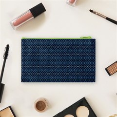 Blue Diamonds Motif Fancy Pattern Design Cosmetic Bag (Small) from ArtsNow.com Back