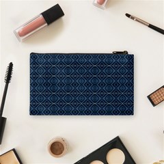 Blue Diamonds Motif Fancy Pattern Design Cosmetic Bag (Small) from ArtsNow.com Back