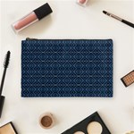 Blue Diamonds Motif Fancy Pattern Design Cosmetic Bag (Medium)