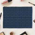 Blue Diamonds Motif Fancy Pattern Design Cosmetic Bag (XL)