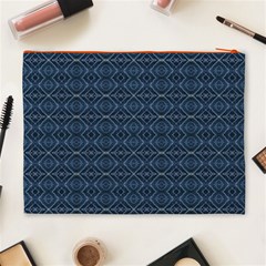 Blue Diamonds Motif Fancy Pattern Design Cosmetic Bag (XL) from ArtsNow.com Back
