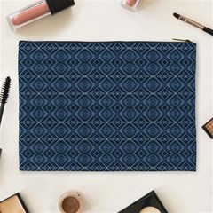 Blue Diamonds Motif Fancy Pattern Design Cosmetic Bag (XL) from ArtsNow.com Back