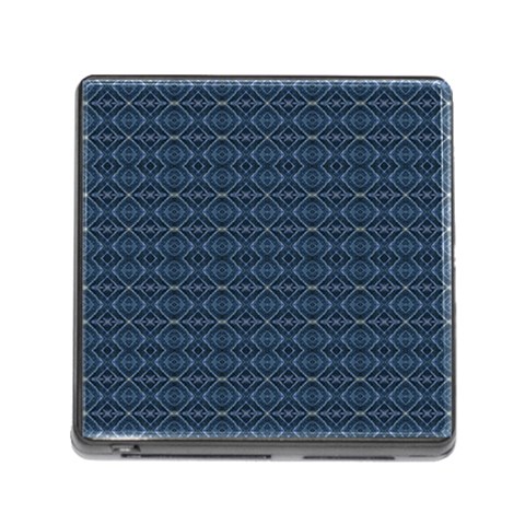 Blue Diamonds Motif Fancy Pattern Design Memory Card Reader (Square 5 Slot) from ArtsNow.com Front