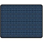 Blue Diamonds Motif Fancy Pattern Design One Side Fleece Blanket (Medium)