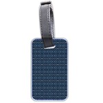 Blue Diamonds Motif Fancy Pattern Design Luggage Tag (two sides)