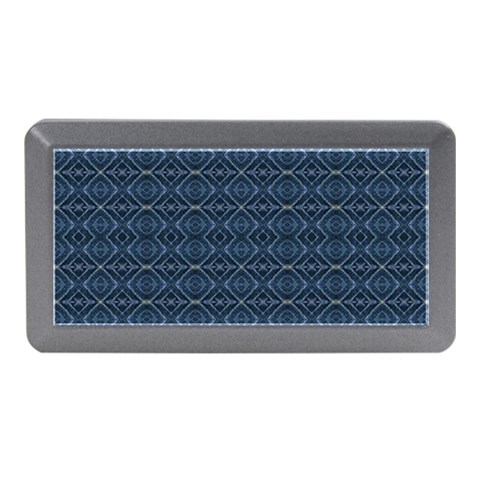 Blue Diamonds Motif Fancy Pattern Design Memory Card Reader (Mini) from ArtsNow.com Front