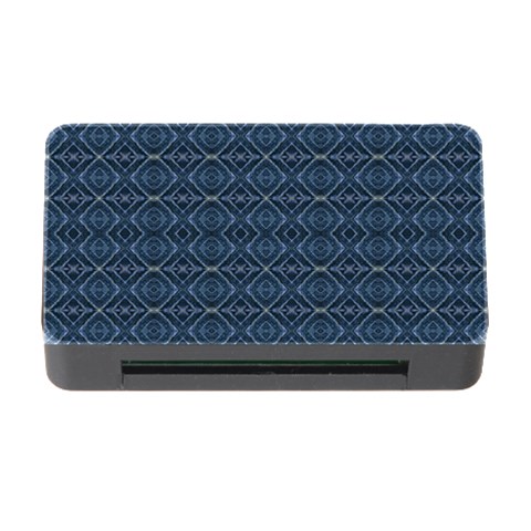 Blue Diamonds Motif Fancy Pattern Design Memory Card Reader with CF from ArtsNow.com Front