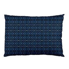Blue Diamonds Motif Fancy Pattern Design Pillow Case (Two Sides) from ArtsNow.com Back