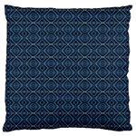 Blue Diamonds Motif Fancy Pattern Design Large Cushion Case (One Side)