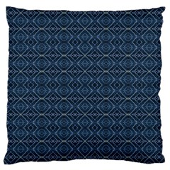 Blue Diamonds Motif Fancy Pattern Design Large Cushion Case (Two Sides) from ArtsNow.com Front