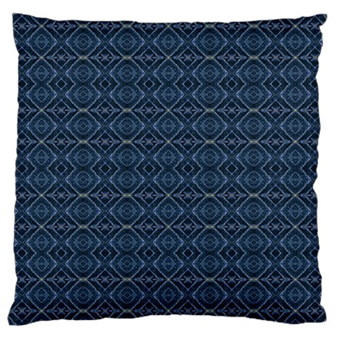 Blue Diamonds Motif Fancy Pattern Design Large Cushion Case (Two Sides) from ArtsNow.com Back
