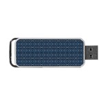 Blue Diamonds Motif Fancy Pattern Design Portable USB Flash (One Side)