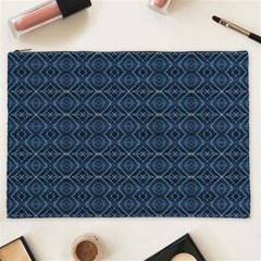 Blue Diamonds Motif Fancy Pattern Design Cosmetic Bag (XXL) from ArtsNow.com Front
