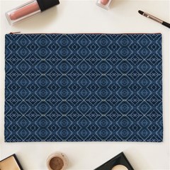 Blue Diamonds Motif Fancy Pattern Design Cosmetic Bag (XXL) from ArtsNow.com Front