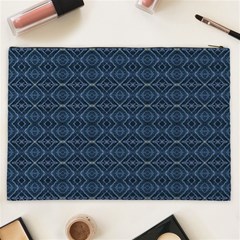 Blue Diamonds Motif Fancy Pattern Design Cosmetic Bag (XXL) from ArtsNow.com Back