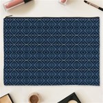 Blue Diamonds Motif Fancy Pattern Design Cosmetic Bag (XXXL)