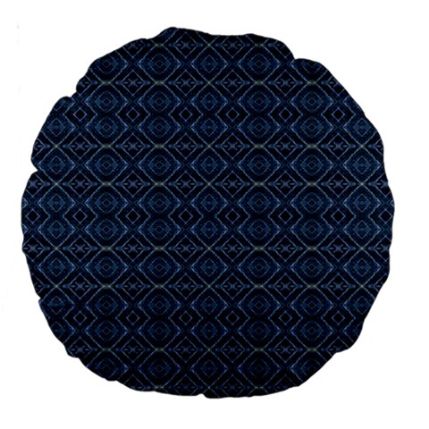 Blue Diamonds Motif Fancy Pattern Design Large 18  Premium Round Cushions from ArtsNow.com Front