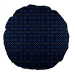 Blue Diamonds Motif Fancy Pattern Design Large 18  Premium Round Cushions