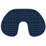 Blue Diamonds Motif Fancy Pattern Design Travel Neck Pillow