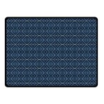 Blue Diamonds Motif Fancy Pattern Design Fleece Blanket (Small)