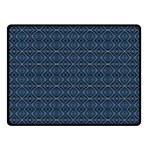 Blue Diamonds Motif Fancy Pattern Design Fleece Blanket (Small)