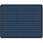 Blue Diamonds Motif Fancy Pattern Design Fleece Blanket (Medium)