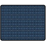 Blue Diamonds Motif Fancy Pattern Design Fleece Blanket (Medium)