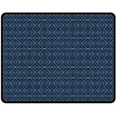 Blue Diamonds Motif Fancy Pattern Design Fleece Blanket (Medium) from ArtsNow.com 58.8 x47.4  Blanket Back