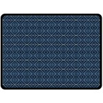 Blue Diamonds Motif Fancy Pattern Design Fleece Blanket (Large)