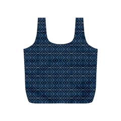 Blue Diamonds Motif Fancy Pattern Design Full Print Recycle Bag (S) from ArtsNow.com Front