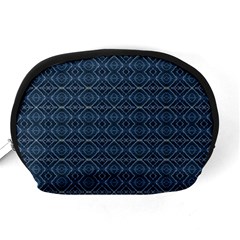 Blue Diamonds Motif Fancy Pattern Design Accessory Pouch (Medium) from ArtsNow.com Back
