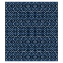 Blue Diamonds Motif Fancy Pattern Design Drawstring Pouch (Small) from ArtsNow.com Back
