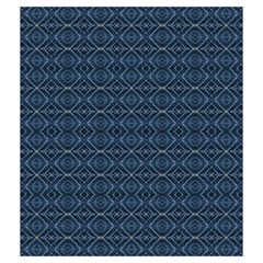 Blue Diamonds Motif Fancy Pattern Design Drawstring Pouch (Medium) from ArtsNow.com Back