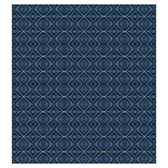 Blue Diamonds Motif Fancy Pattern Design Drawstring Pouch (Large) from ArtsNow.com Front