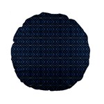 Blue Diamonds Motif Fancy Pattern Design Standard 15  Premium Flano Round Cushions