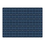 Blue Diamonds Motif Fancy Pattern Design Premium Plush Fleece Blanket (Mini)