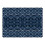 Blue Diamonds Motif Fancy Pattern Design Premium Plush Fleece Blanket (Mini)