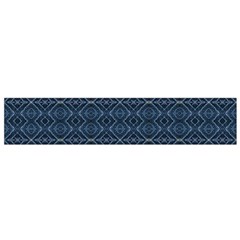 Blue Diamonds Motif Fancy Pattern Design Small Premium Plush Fleece Scarf from ArtsNow.com Back