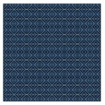 Blue Diamonds Motif Fancy Pattern Design Square Satin Scarf (36  x 36 )