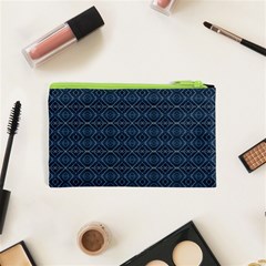 Blue Diamonds Motif Fancy Pattern Design Cosmetic Bag (XS) from ArtsNow.com Back