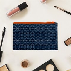 Blue Diamonds Motif Fancy Pattern Design Cosmetic Bag (XS) from ArtsNow.com Back