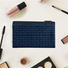 Blue Diamonds Motif Fancy Pattern Design Cosmetic Bag (XS) from ArtsNow.com Back