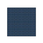 Blue Diamonds Motif Fancy Pattern Design Satin Bandana Scarf 22  x 22 